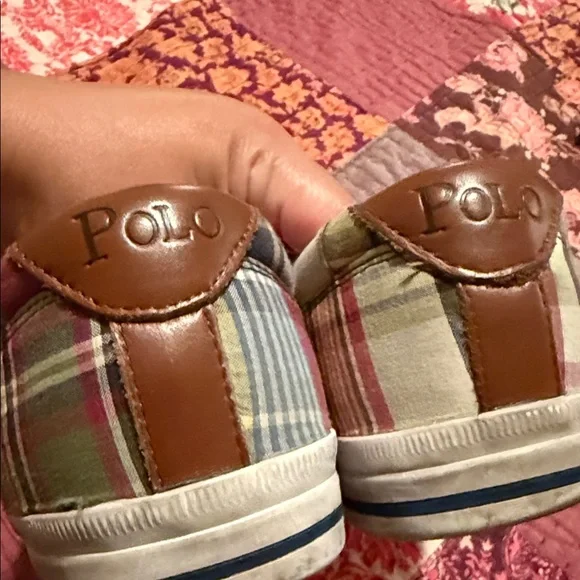 Polo by Ralph Lauren Multicolor Plaid Sneakers - Picture 3 of 5